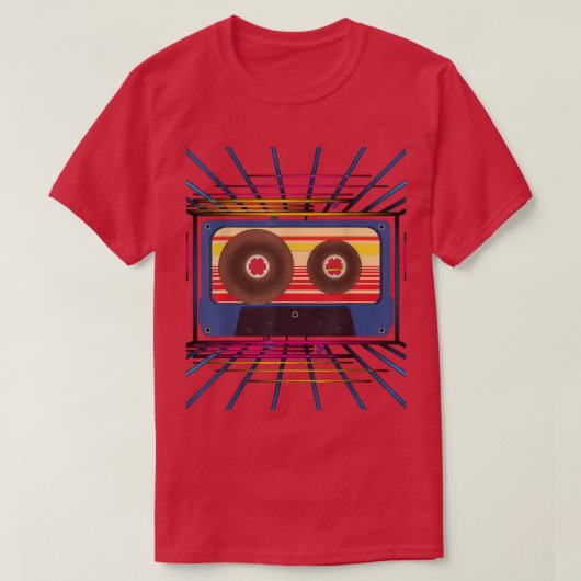 Synthwave 80s Music Lover Retro Vaporwave Art Cass T-shirt (Design voorkant)