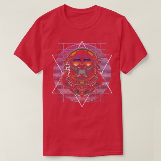 Synthwave aportegolf 80s Art Astr T-shirt (Design voorkant)