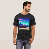 Synthwave auto outrun retrowave futuresynth scienc t-shirt (Voorkant volledig)