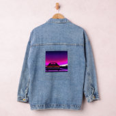 Synthwave auto uitgang retrowave futuresynth Sci F Denim Jacket (Hangar)
