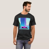 Synthwave auto uitgang retrowave futuresynth Sci F T-shirt (Voorkant volledig)