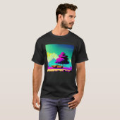 Synthwave auto uitgang retrowave futuresynth Sci F T-shirt (Voorkant volledig)