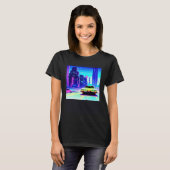 Synthwave auto uitgang retrowave futuresynth Sci F T-shirt (Voorkant volledig)