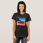 Synthwave auto uitgang retrowave futuresynth Sci F T-shirt (Voorkant volledig)