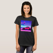 Synthwave auto uitgang retrowave futuresynth Sci F T-shirt (Voorkant volledig)