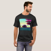 Synthwave auto uitgang retrowave futuresynth Sci F T-shirt (Voorkant volledig)