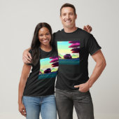 Synthwave auto uitgang retrowave futuresynth Sci F T-shirt (Unisex)