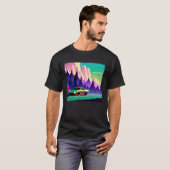 Synthwave auto uitgang retrowave futuresynth Sci F T-shirt (Voorkant volledig)