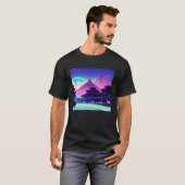 Synthwave auto uitgang retrowave futuresynth Sci F T-shirt (Voorkant volledig)