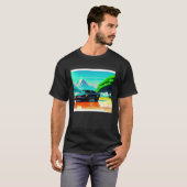 Synthwave auto uitgang retrowave futuresynth Sci F T-shirt (Voorkant volledig)