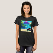Synthwave auto uitgang retrowave futuresynth Sci F T-shirt (Voorkant volledig)
