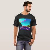 Synthwave auto uitgang retrowave futuresynth Sci F T-shirt (Voorkant volledig)