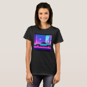 Synthwave auto uitgang retrowave futuresynth Sci F T-shirt (Voorkant volledig)