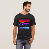 Synthwave auto uitgang retrowave futuresynth Sci F T-shirt (Voorkant volledig)