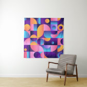 Synthwave Bauhaus Neon poster #1 donkerroze paarse Wandkleed (In Situ (horizontaal))