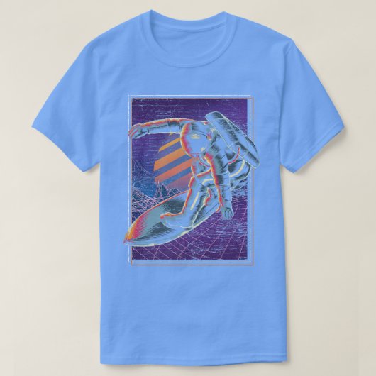 Synthwave buitenruimte Vaporgolf 80s Art Surfer As T-shirt (Design voorkant)