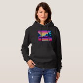 Synthwave car outrun retrowave futuresynth sci fi hoodie (Voorkant volledig)