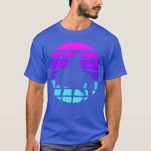 Synthwave Cowboy Horse Wrangler Gift girl T-shirt (Voorkant)