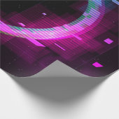 Synthwave dampgolf Golfgolf Glitch Cirkel met b Cadeaupapier (Hoek)