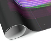 Synthwave dampgolf Golfgolf Glitch Cirkel met b Cadeaupapier (Rol Hoek)