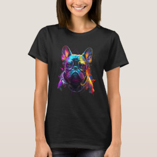 Synthwave esthetische vaporwave pug met bril Ret T-shirt
