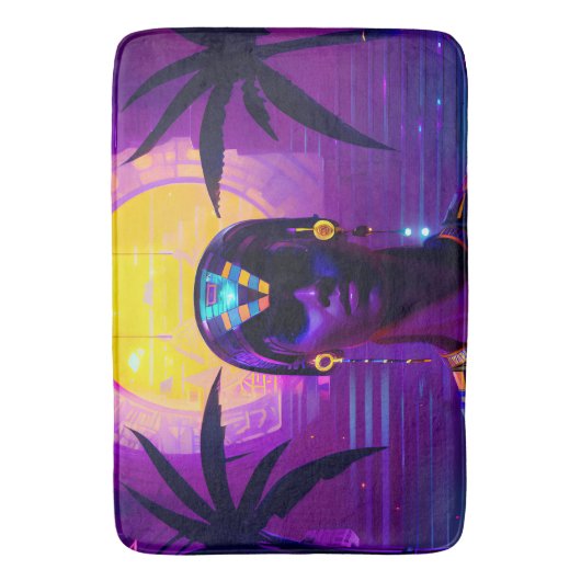 Synthwave Farao Badmat (Voorkant Verticaal)