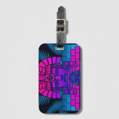 Synthwave Farao Bagagelabel (Voorkant (verticaal))