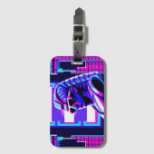 Synthwave Farao Bagagelabel (Voorkant (verticaal))