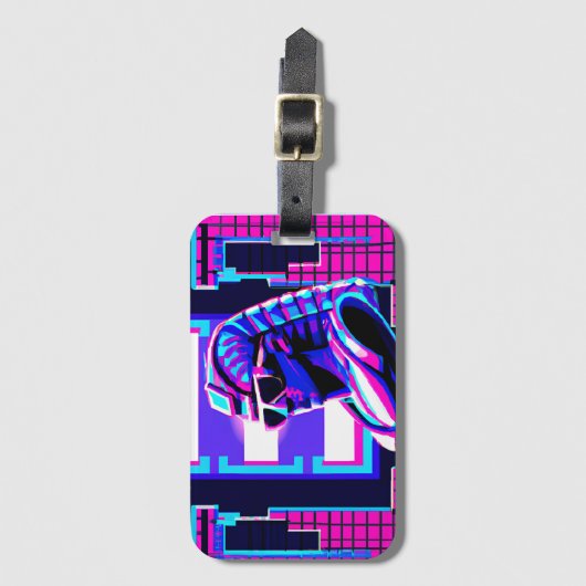 Synthwave Farao Bagagelabel (Voorkant (verticaal))