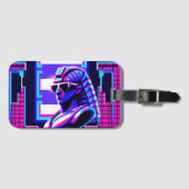 Synthwave Farao Bagagelabel (Voorkant (horizontaal))