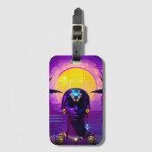 Synthwave Farao Bagagelabel (Voorkant (verticaal))