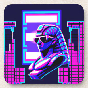 Synthwave Farao Bier Onderzetter