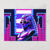 Synthwave Farao Briefkaart (Voorkant)