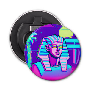 Synthwave Farao Button Flesopener