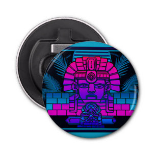 Synthwave Farao Button Flesopener