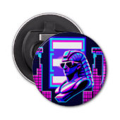Synthwave Farao Button Flesopener (Voorkant)