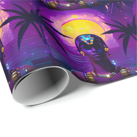 Synthwave Farao Cadeaupapier (Rol Hoek)