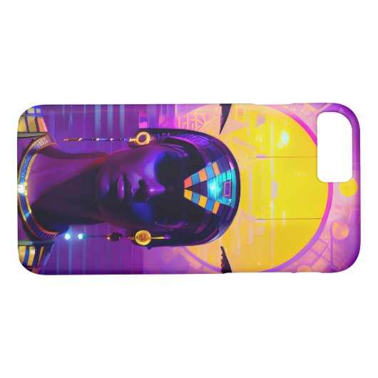 Synthwave Farao Case-Mate iPhone Case (Achterkant (Horizontaal))