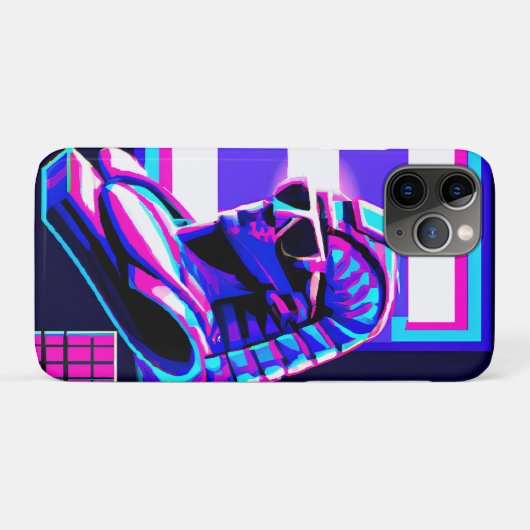 Synthwave Farao Case-Mate iPhone Case (Achterkant (horizontaal))
