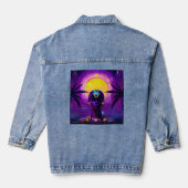 Synthwave Farao Denim Jacket (Achterkant)