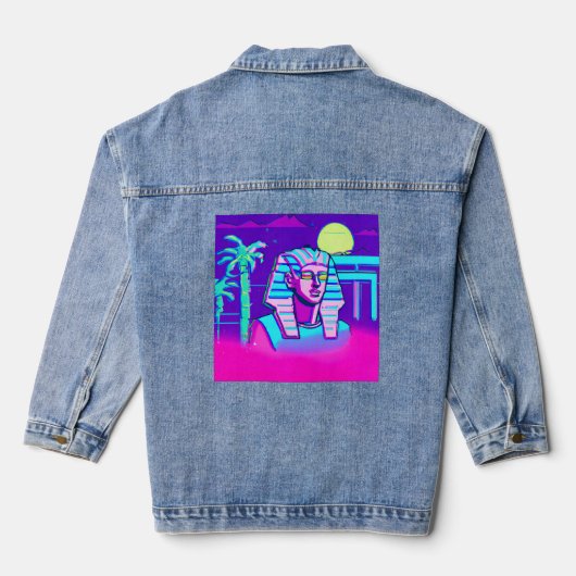 Synthwave Farao Denim Jacket (Achterkant)