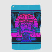 Synthwave Farao Golfhanddoek (Voorkant)