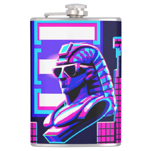 Synthwave Farao Heupfles (Voorkant)