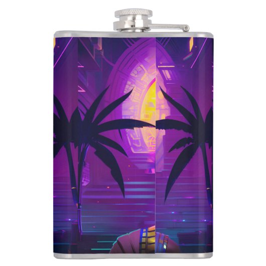 Synthwave Farao Heupfles (Achterkant)