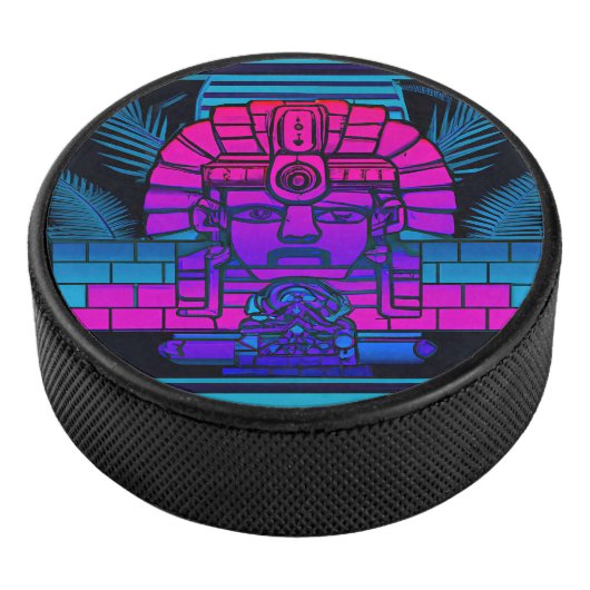 Synthwave Farao Hockey Puck (3/4)