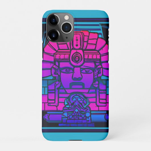 Synthwave Farao iPhone Hoesje (Achterkant)