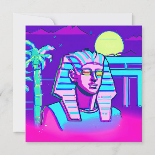 Synthwave Farao Kaart (Achterkant)