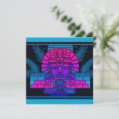 Synthwave Farao Kaart (Staand voorkant)