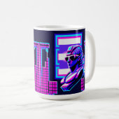 Synthwave Farao Koffiemok (Voorkant rechts)