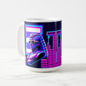 Synthwave Farao Koffiemok (Voorkant links)